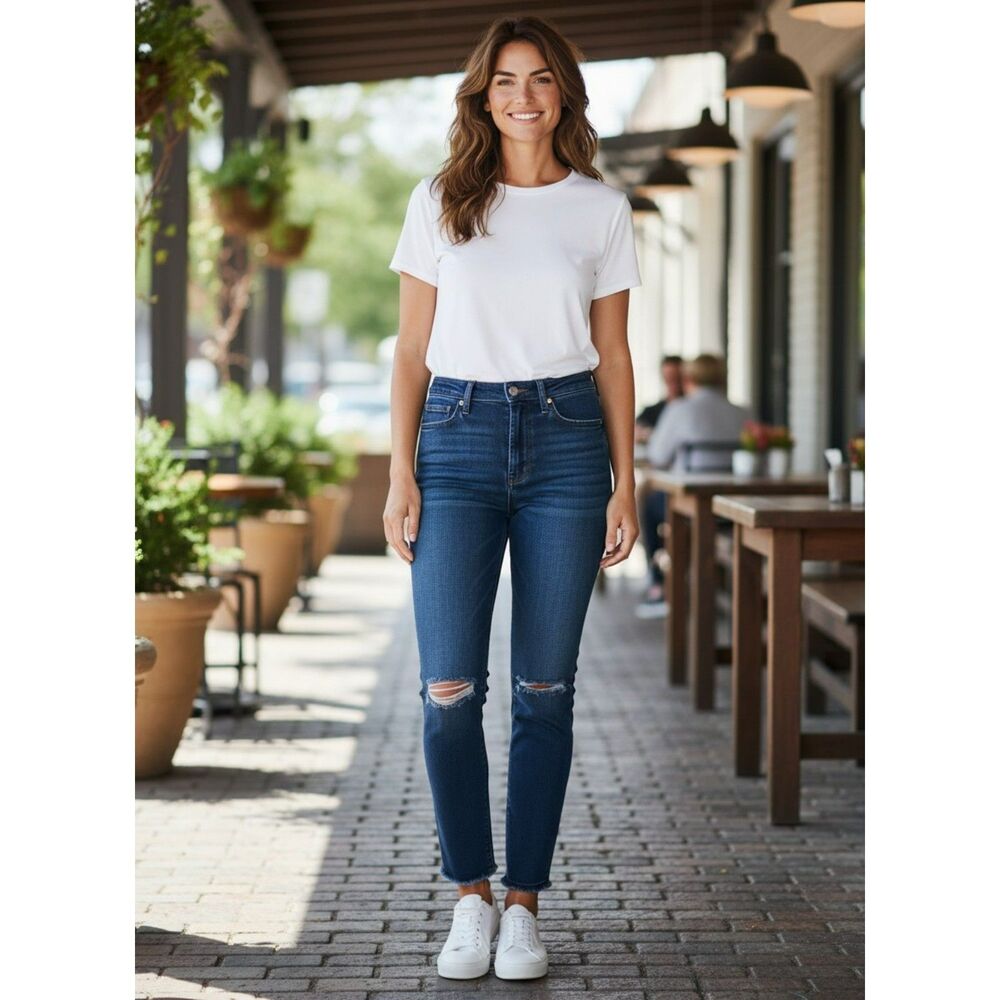 American Eagle Jegging Women's Size 2 Reg Next Level Stretch Jeans Destroyed #31